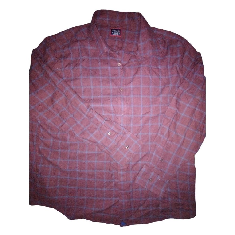 UNTUCKit Bongiovanni Long Sleeve Purple Button Up Plaid Shirt XXX Large